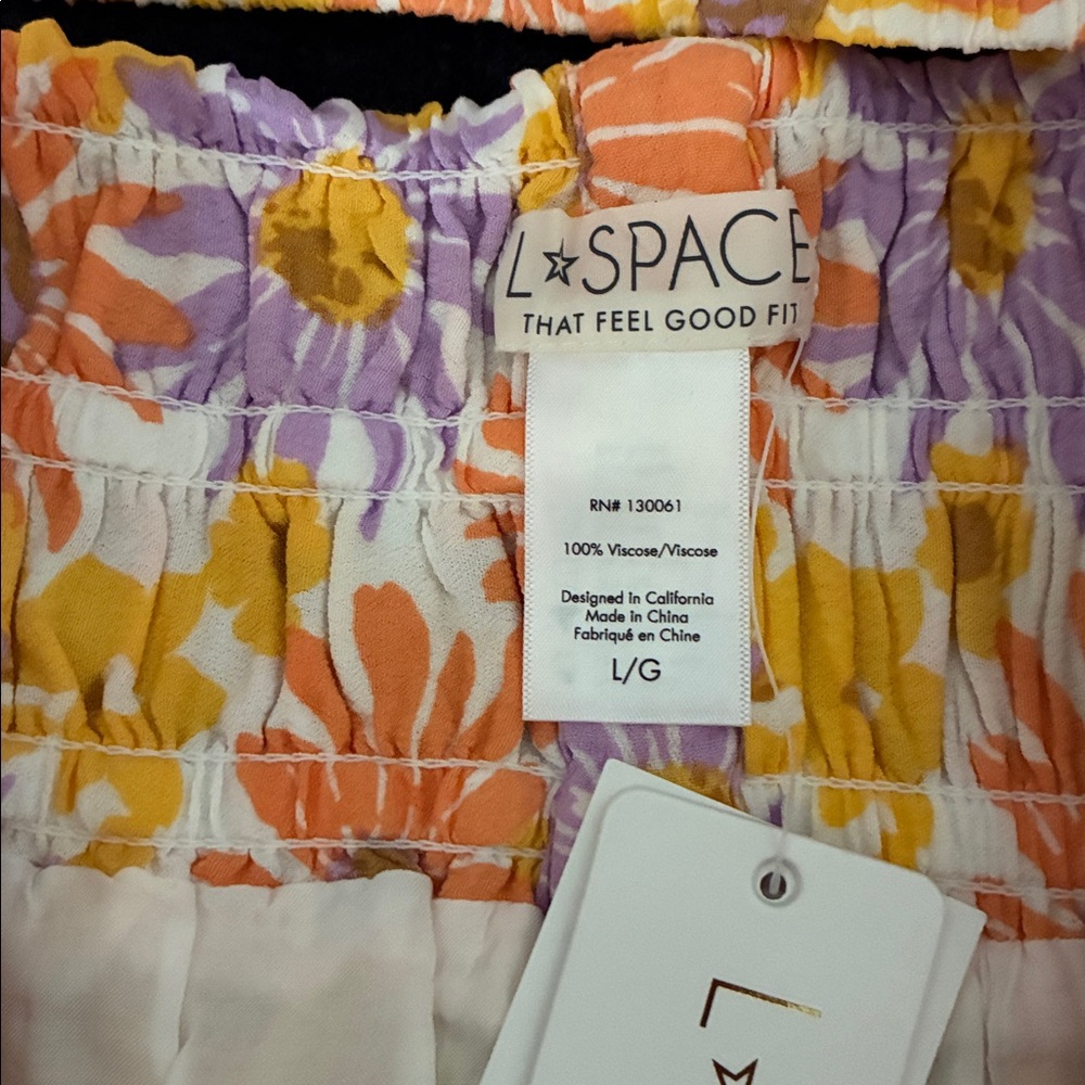 L *Space Floral Smocked Two-Piece Set - Picture 7 of 10